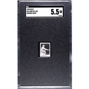 1950 R423 Bob Feller SGC 5.5 Cleveland Indians Cleveland Guardians Baseball MLB